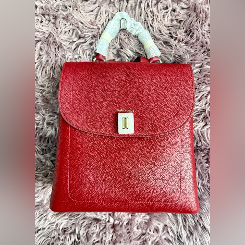Kate Spade Red Pinotnoir Essential Medium Backpack